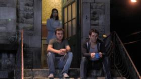 Being Human - Eine ganz besondere Wohngemeinschaft: Aidan (Sam Witwer, r.), Josh (Sam Huntington, l.) und Sally (Meaghan Rath, hinten) ... © Phillipe Bosse Syfy Channel