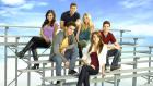 (3. Staffel) - Wenn es darauf ankommt, halten die Freunde Adrian Lee (Francia Raisa, l.), Jack Pappas (Greg Finley, hinten 2.v.l.), Ricky Underwood (Daren Kagasoff, vorne 2.v.l.), Grace Bowman (Megan Park, 3.v.r.), Amy Juergens (Shailene Woodley, 2.v.r.) und Ben Boykewich (Ken Baumann, r.) immer zusammen. © 2009 DISNEY ENTERPRISES, INC. All rights reserved. NO ARCHIVING. NO RESALE.