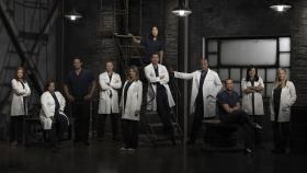 (9. Staffel) - Grey's Anatomy: April (Sarah Drew, l.), Callie (Sara Ramirez, 2.v.r.), Alex (Justin Chambers, 3.v.l.), Arizona (Jessica Capshaw, r.), Derek (Patrick Dempsey, 5.v.r.), Meredith (Ellen Pompeo, 5.v.l.), Richard (James Pickens, Jr., 4.v.r.), Cristina (Sandra Oh, M.), Owen (Kevin McKidd, 4.v.l.), Miranda (Chandra Wilson, 2.v.l.) und Jackson (Jesse Williams, 3.v.r.) ... © ABC Studios (9. Staffel) - Grey's Anatomy: April (Sarah Drew, l.), Callie (Sara Ramirez, 2.v.r.), Alex (Justin Chambers, 3.v.l.), Arizona (Jessica Capshaw, r.), Derek (Patrick Dempsey, 5.v.r.), Meredith (Ellen Pompeo, 5.v.l.), Richard (James Pickens, Jr., 4.v.r.), Cristina (Sandra Oh, M.), Owen (Kevin McKidd, 4.v.l.), Miranda (Chandra Wilson, 2.v.l.) und Jackson (Jesse Williams, 3.v.r.) ... © ABC Studios